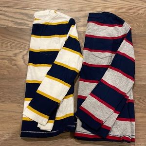 3/$30 Gap long sleeve stripped shirt SET  size S (6-7)